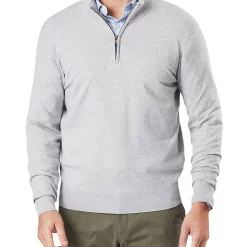 Best Pirce 🛒 Gazman High Flex Half Zip Knit Grey Marle 🥰