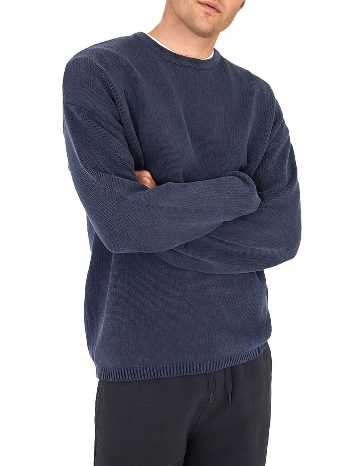 Wholesale π Industrie The Stonewashed Pennsville Knit In Navy π - Image 3