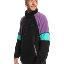 Best Pirce ✔️ Quiksilver Powder Chaser Half Zip Fleece In True Black 🌟 -MARCSK shop unnamed file 1226