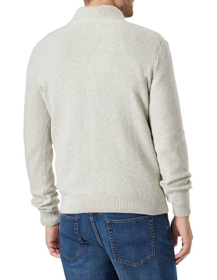 Flash Sale π Gazman Twisted Yarn 1/2 Zip Knit Oatmeal π - Image 2