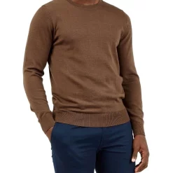 Flash Sale 🔥 Ben Sherman Signature Merino Crew Knit Coffee ⭐
