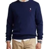 Outlet 😀 Polo Ralph Lauren Cotton Crewneck Sweater Navy ✨