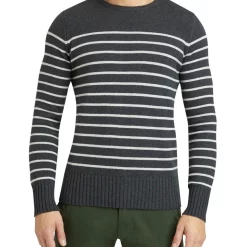 Budget 🛒 Oxford Carlo Striped Knit Charcoal/Grey ⭐