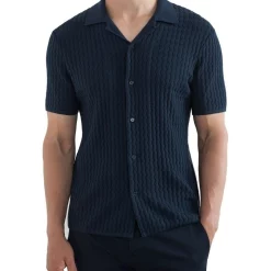 Best Sale ⭐ French Connection Retro Button Thru Knit In Navy ✔️