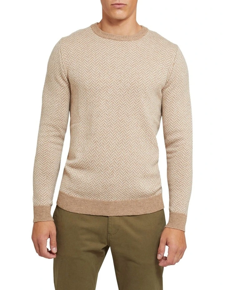 Hot Sale ❤️ Oxford Tully Wool Blend Herringbone Knit Biscuit/Ecru ⭐ 1 Hot Sale ❤️ Oxford Tully Wool Blend Herringbone Knit Biscuit/Ecru ⭐