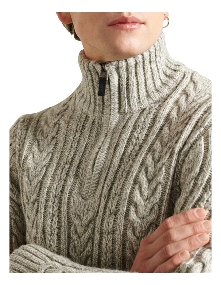 Cheapest π Superdry Jacob Henley Jumper In Concrete Twist π - Image 3