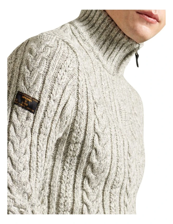 Cheapest π Superdry Jacob Henley Jumper In Concrete Twist π - Image 5