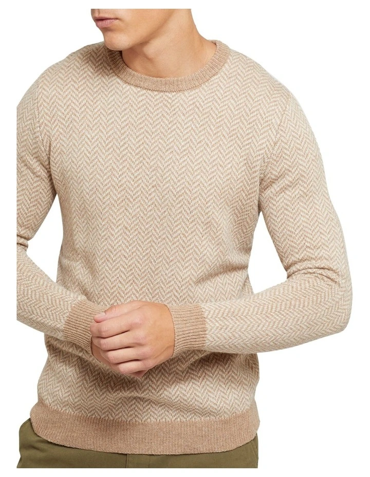 Hot Sale ❤️ Oxford Tully Wool Blend Herringbone Knit Biscuit/Ecru ⭐ 4 Hot Sale ❤️ Oxford Tully Wool Blend Herringbone Knit Biscuit/Ecru ⭐ - Image 4