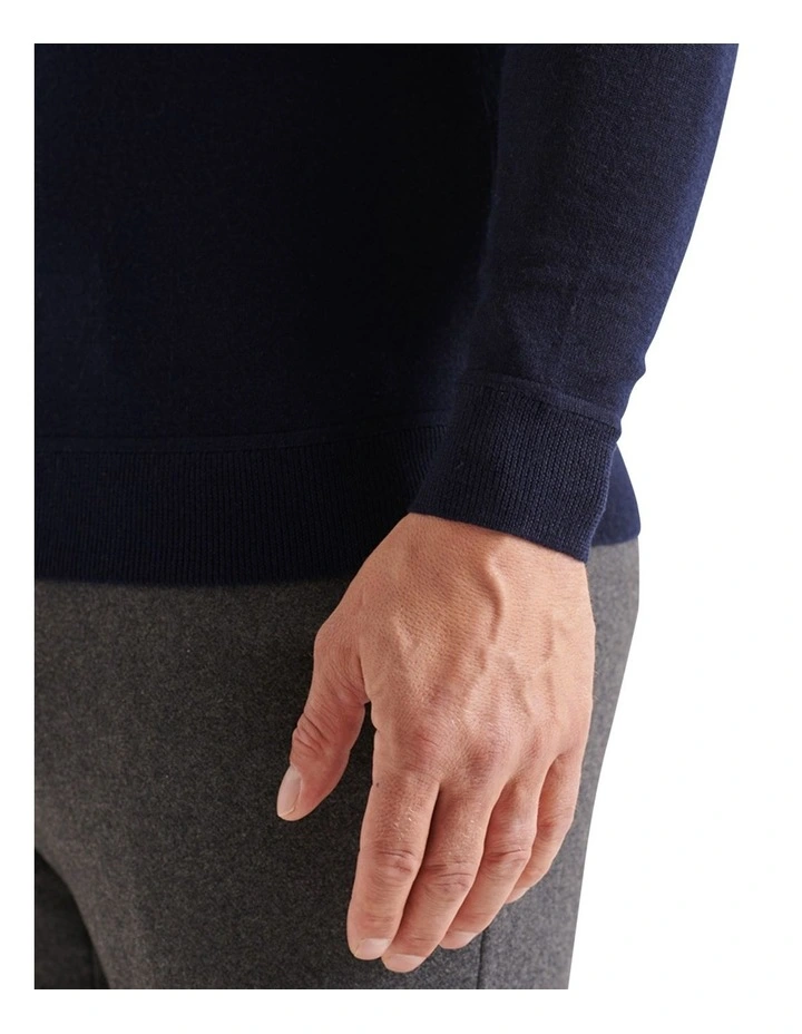 Cheapest π Superdry Studios Merino Crew Jumper In Carbon Navy π₯° - Image 4