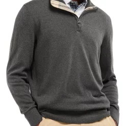 Coupon 😍 Barbour Tain Half Zip Charcoal Marl 🔔