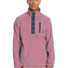 Cheap 🔥 Quiksilver No Destination Half Zip Fleece In Dusty Orchid ❤️