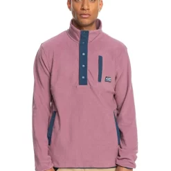Cheap 🔥 Quiksilver No Destination Half Zip Fleece In Dusty Orchid ❤️