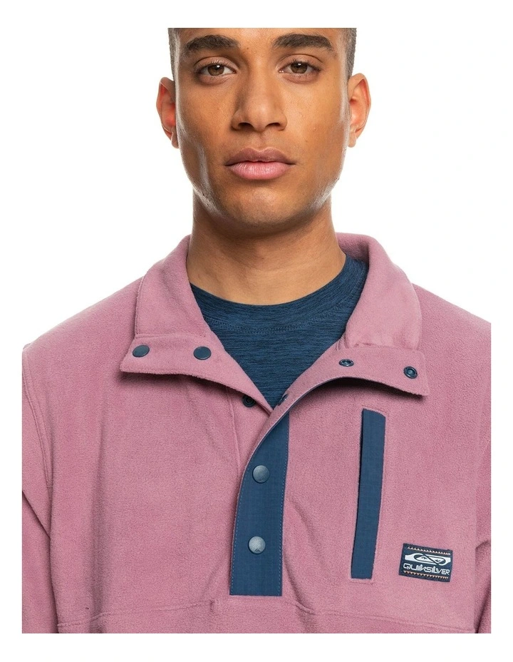 Cheap π₯ Quiksilver No Destination Half Zip Fleece In Dusty Orchid β€οΈ - Image 4