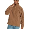 Cheapest 🎁 Quiksilver Bogong Gum Half Zip Fleece In Tannin 🔔