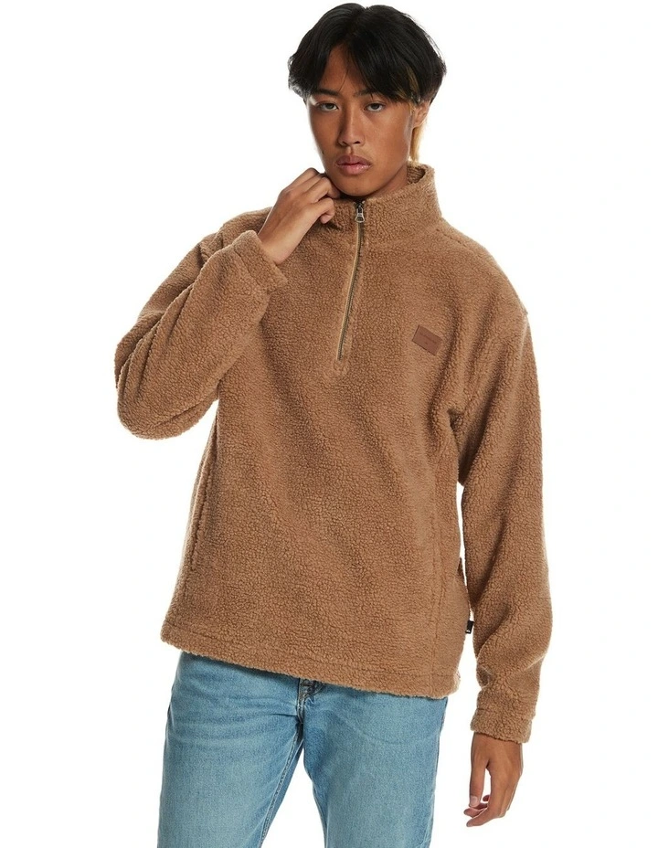Cheapest π Quiksilver Bogong Gum Half Zip Fleece In Tannin π