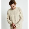 Best deal 🔥 Mr Simple Steve McQueen Cable Knit Jumper In Oatmeal 🎁
