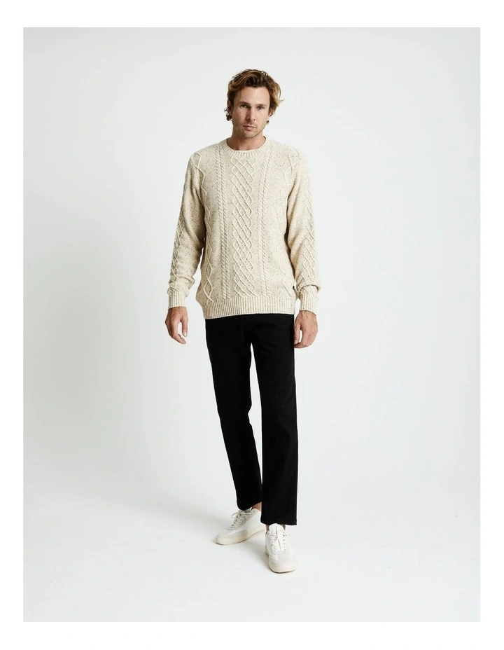 Best deal π₯ Mr Simple Steve McQueen Cable Knit Jumper In Oatmeal π - Image 4