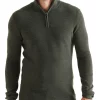 Buy 🌟 Superdry Studios Merino Henley Jumper In Dark Green ❤️