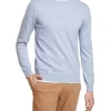 Promo 😍 Oxford Crew Neck Cotton Cashmere Pullover In Pale Blue 🤩