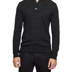 Discount 👍 Oxford Digby Donegal Shawl Neck Knit Black 🔔