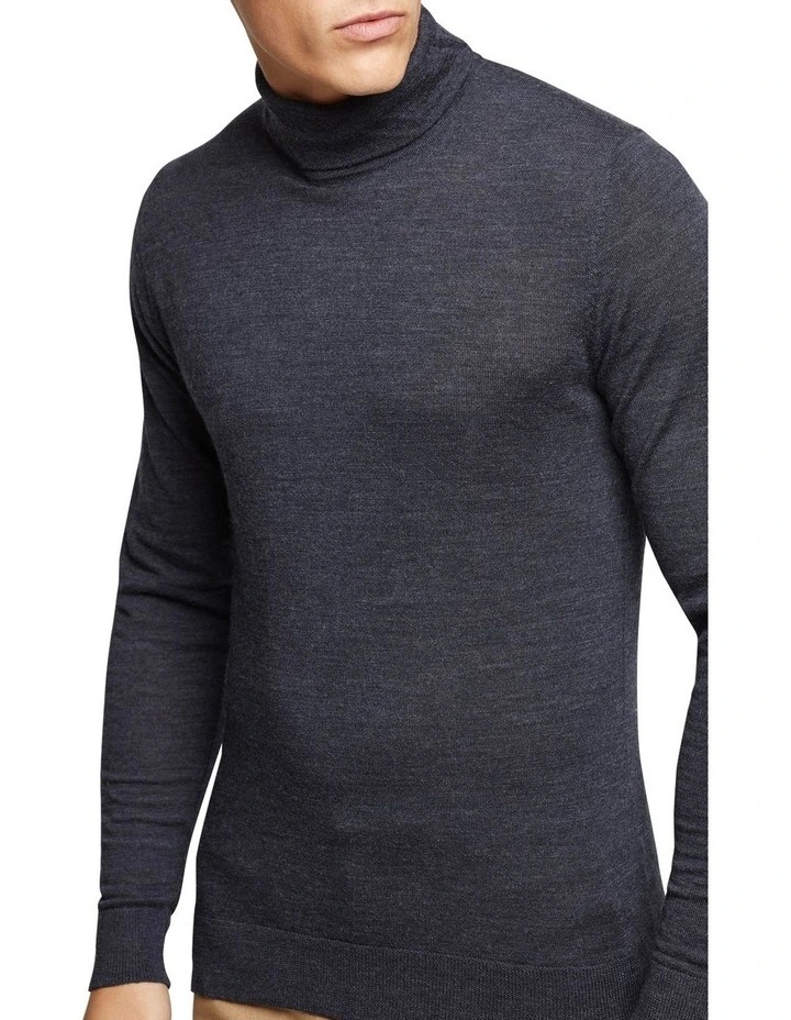 Best Pirce π₯ Oxford Aaron Turtle Neck Merino Wool Knit Charcoal π - Image 4