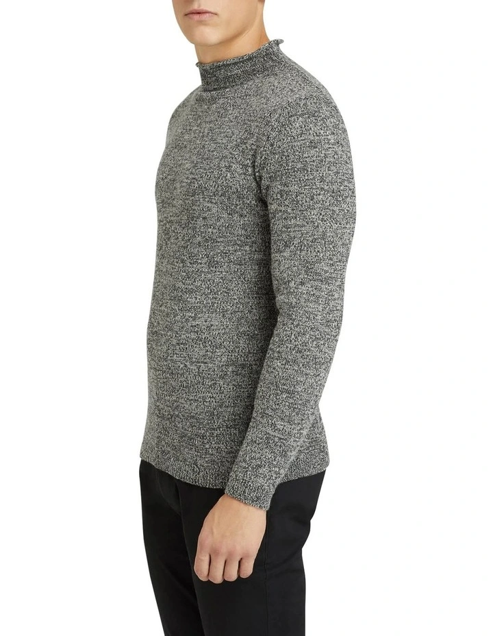 Best deal βοΈ Oxford Archer Funnel Neck Knit Black/White π― - Image 2