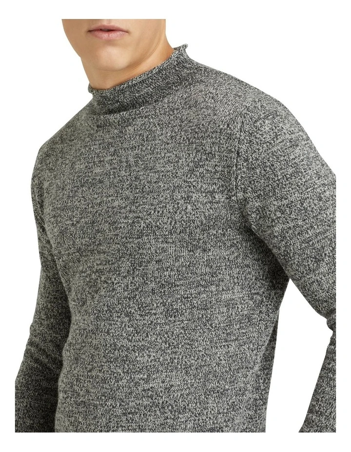 Best deal βοΈ Oxford Archer Funnel Neck Knit Black/White π― - Image 4