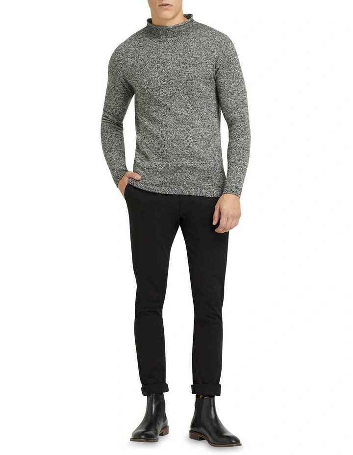 Best deal βοΈ Oxford Archer Funnel Neck Knit Black/White π― - Image 5