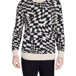 Deals 🧨 Marcs Checkmate Knit In Navy/Ecru 🤩