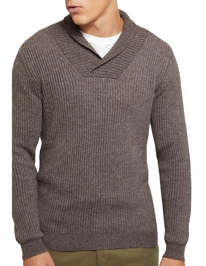 Flash Sale π Oxford Harvey Shawl Neck Knit Chocolate π - Image 4