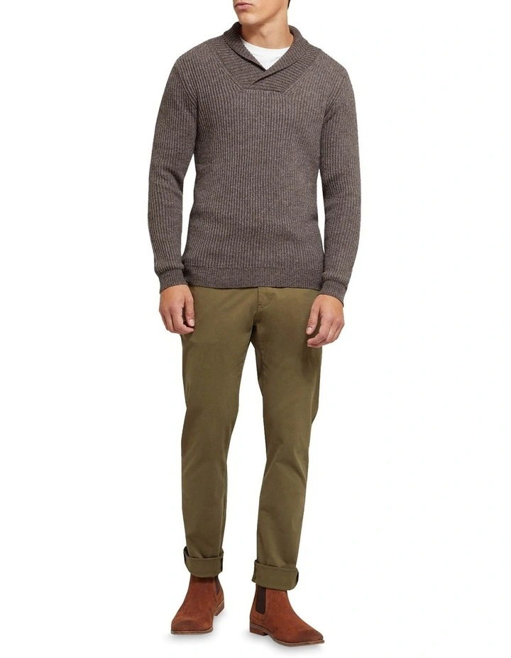 Flash Sale π Oxford Harvey Shawl Neck Knit Chocolate π - Image 5