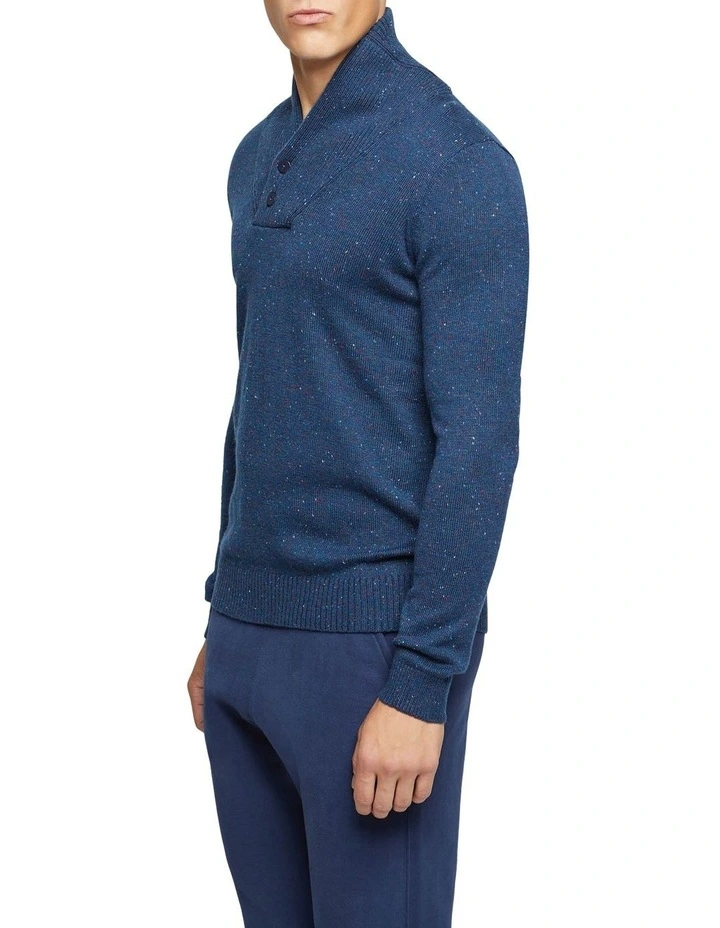Brand new 🌟 Oxford Digby Donegal Shawl Neck Knit Blue 🤩 2 Brand new 🌟 Oxford Digby Donegal Shawl Neck Knit Blue 🤩 - Image 2