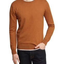 Best deal 🔔 Oxford Crew Neck Cotton Cashmere Pullover In Bark 🔔