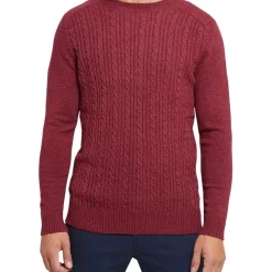 Top 10 🥰 Oxford Ashby Wool Blend Cable Knit Wine 🔔