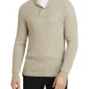 Coupon ❤️ Oxford Harvey Shawl Neck Knit Natural 🔥