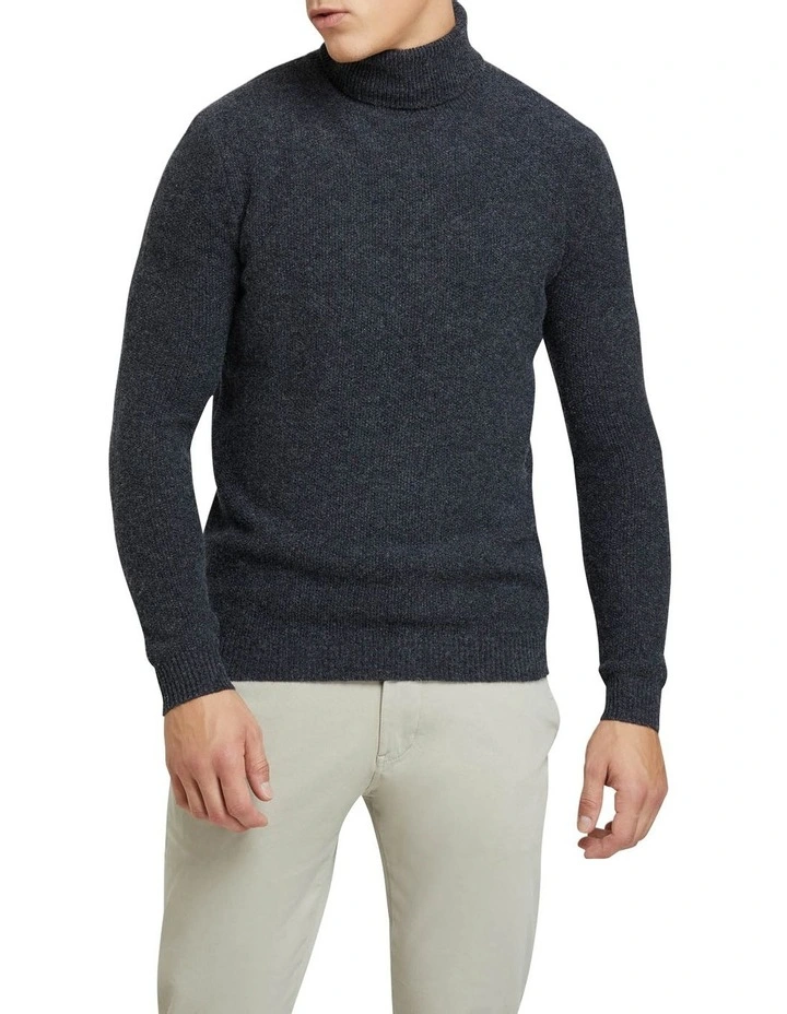 Budget β Oxford Brodie Turtle Neck Knit Charcoal π₯