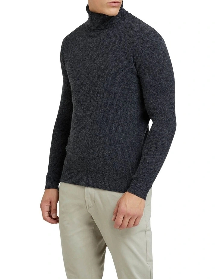 Budget β Oxford Brodie Turtle Neck Knit Charcoal π₯ - Image 2