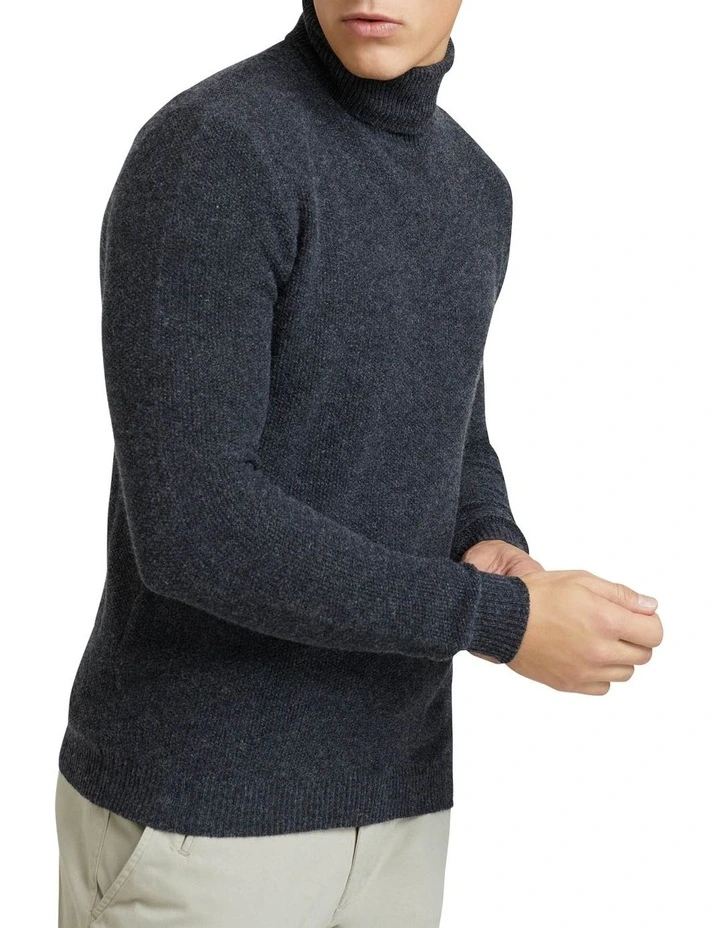 Budget β Oxford Brodie Turtle Neck Knit Charcoal π₯ - Image 4