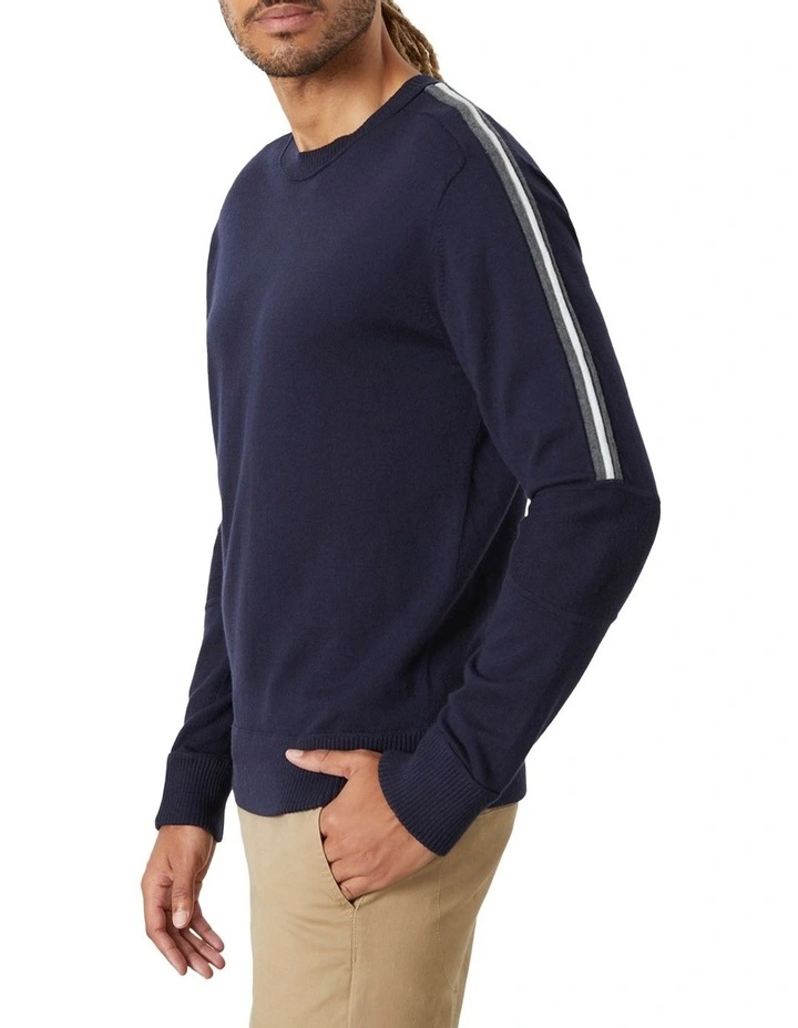 Budget π MJ Bale Ottoman Racer Crew Knit Navy π 2 Budget π MJ Bale Ottoman Racer Crew Knit Navy π - Image 2