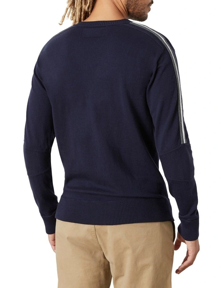 Budget π MJ Bale Ottoman Racer Crew Knit Navy π 3 Budget π MJ Bale Ottoman Racer Crew Knit Navy π - Image 3