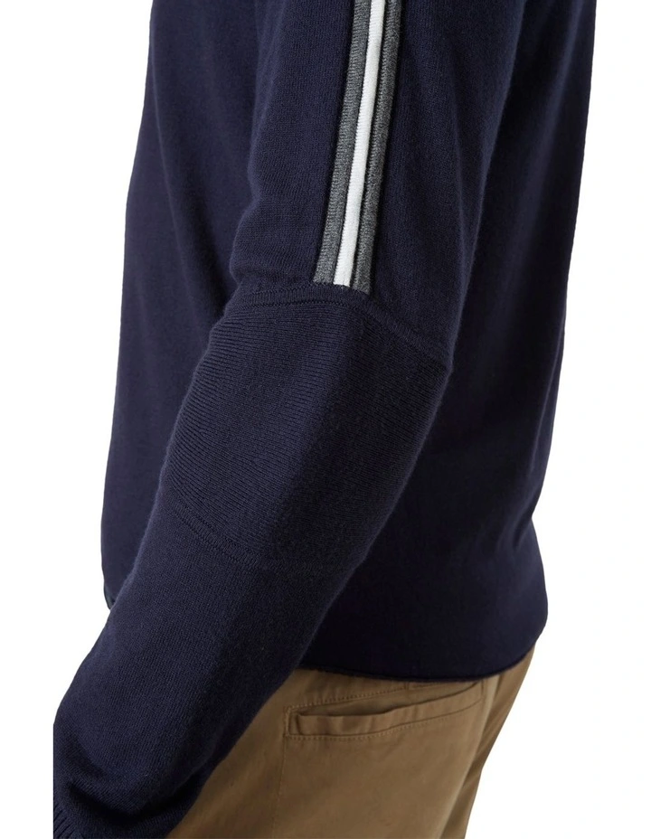 Budget π MJ Bale Ottoman Racer Crew Knit Navy π 4 Budget π MJ Bale Ottoman Racer Crew Knit Navy π - Image 4