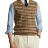 Buy 🧨 Polo Ralph Lauren Checked Cotton-Cashmere Sweater Vest In Beige 😀