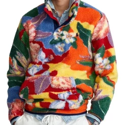 Cheapest ✨ Polo Ralph Lauren Floral-Print Pile Fleece Pullover In Multi 🛒