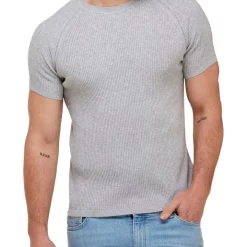 Top 10 🤩 Brooksfield Raglan Sleeve Knit T-Shirt Grey 🧨