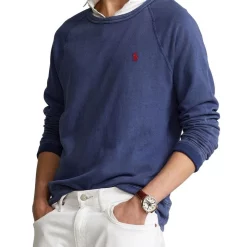 Best deal ✔️ Polo Ralph Lauren Spa Terry Sweatshirt In Navy ⌛